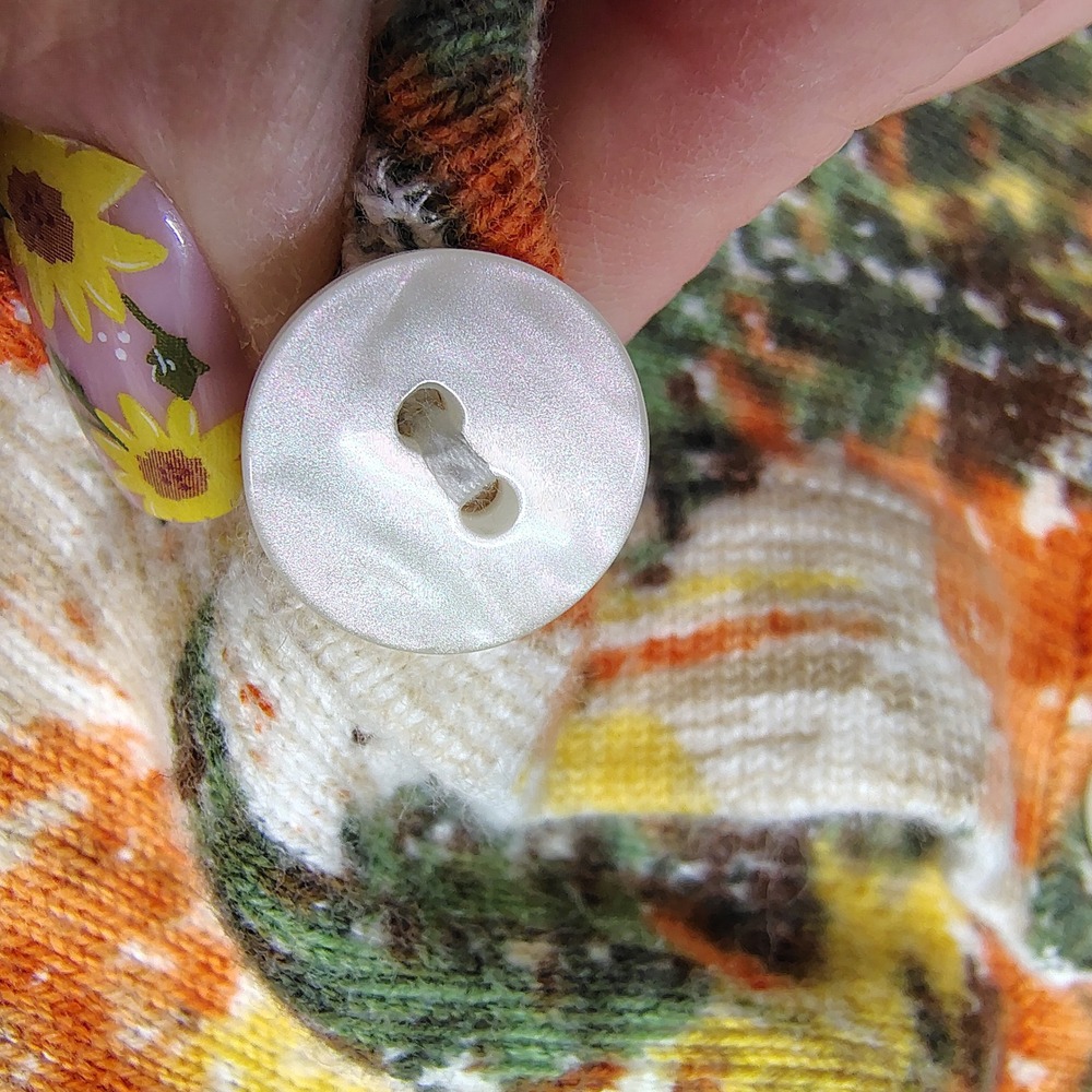 Breckenridge 2X Floral Summer Cardigan Sweater Cottagecore Artsy Grannycore - Picture 4 of 9